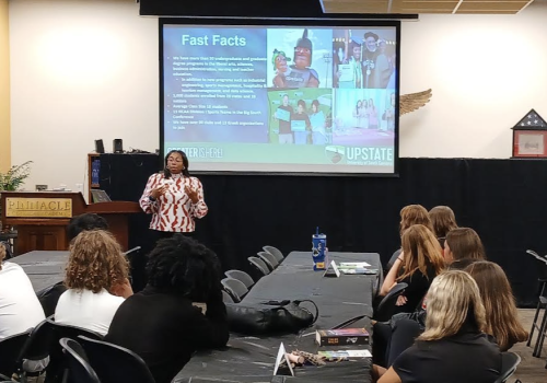 USC Upstate Admissions Counselor Visits Pinnacle Classical Academy