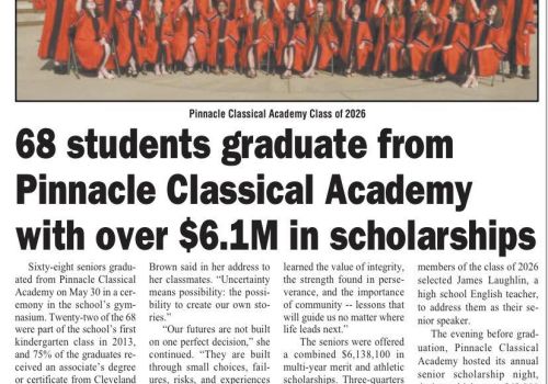 Kings Mountain Herald Spotlights Pinnacle Classical Academy's Class of 2026 Scholarship Success