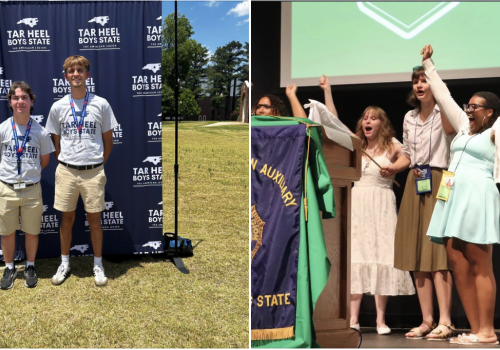 Adrianna Hayes, August Terry, and Mason Kistler Attend North Carolina Girls State and Boys State